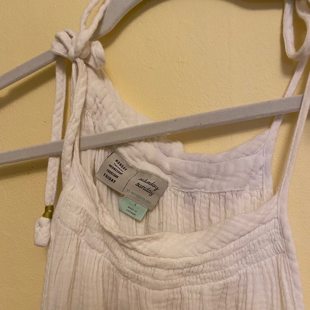 Anthropologie white jumpsuit - very comfy